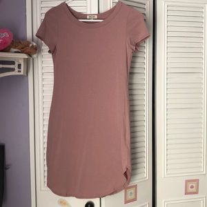 Pink t-shirt dress